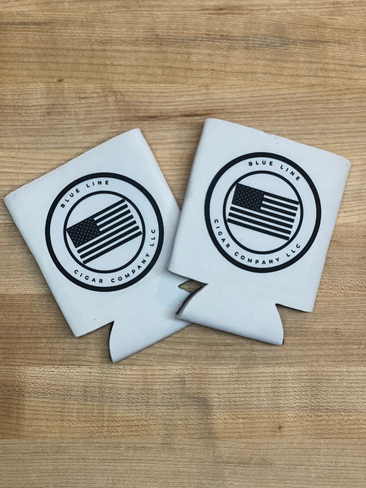 Blue Line Cigar Company Koozie- White