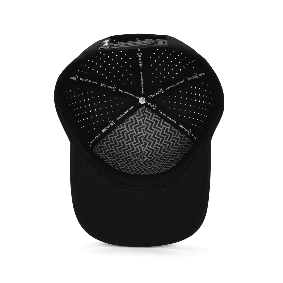Bogeyman Black- Performance Golf Hat- Snapback