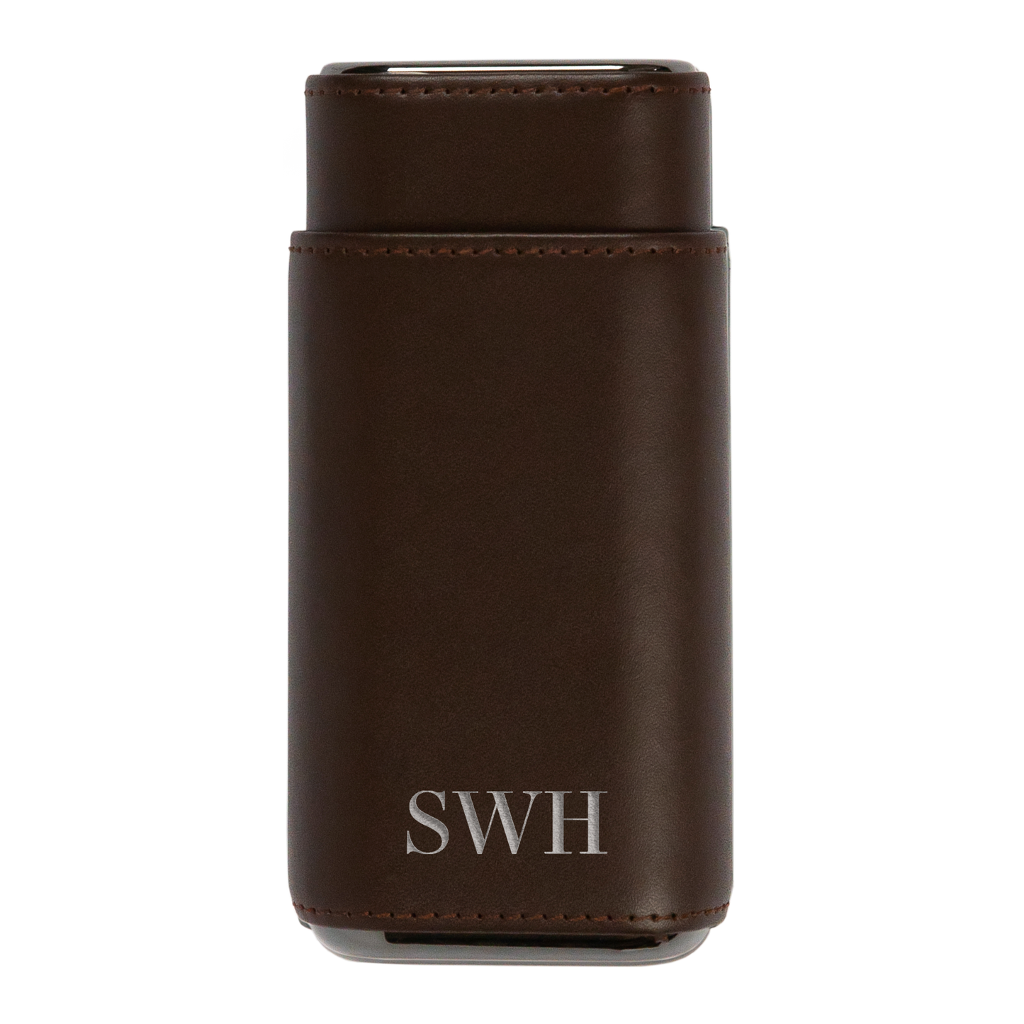 Premium 3 Cigar Travel Case - Cocoa Brown