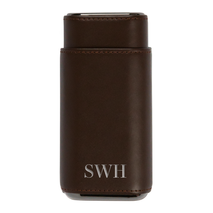 Premium 3 Cigar Travel Case - Cocoa Brown