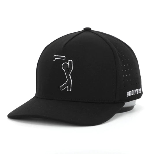 Bogeyman Black- Performance Golf Hat- Snapback